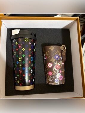 New Louis Vuitton Murakami Cup Holder and Tumbler Set GWP/ VIP